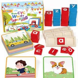 gojmzo wooden reading letters preschoolers reading games