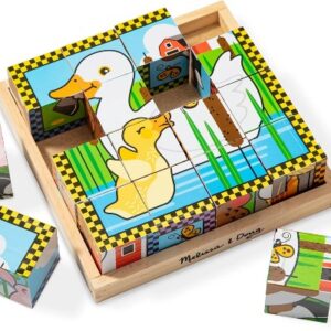 melissa doug cube puzzle animal puzzles