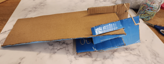 cardboard paper airplane launcher wonder noggin