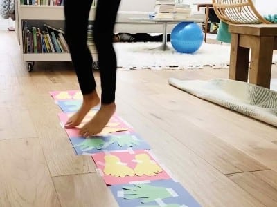 walk the line active indoor games kids wonder noggin