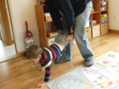wheelbarrow walk indoor games kids wonder noggin