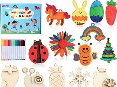 wooden magnets kids steam art wonder noggin