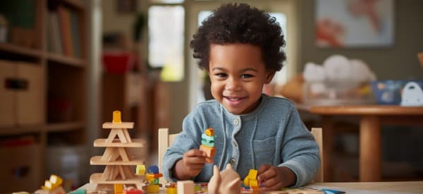 quiet time for kids at home boy building blocks wonder noggin
